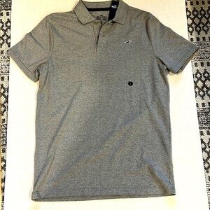 Hollister Mens Must Have Collection Heather Gray Colar Polo Size L